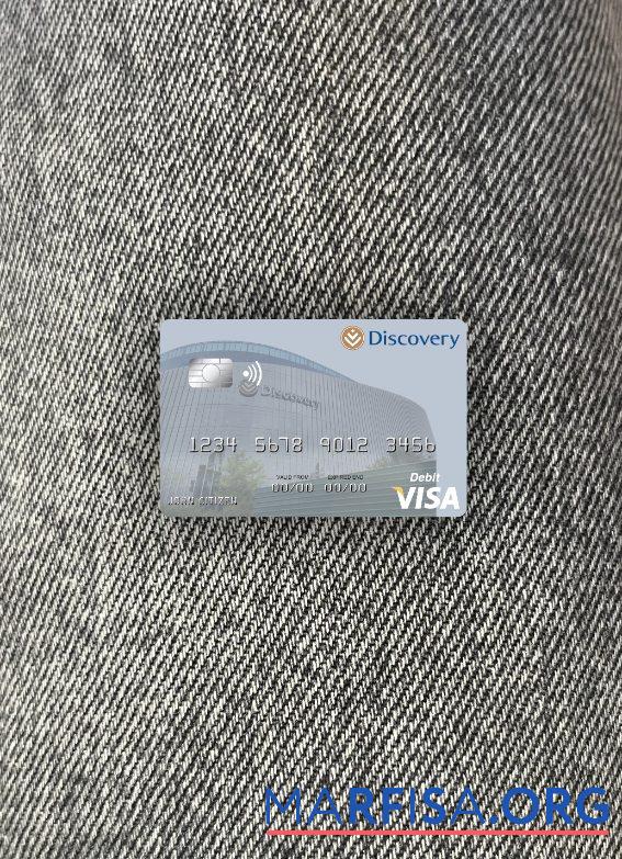 Realistic South Africa Discovery Limited visa debit card photolook front real example